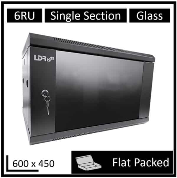 LDR Flat Packed 6U Wall Mount Cabinet (600mm x 450mm)